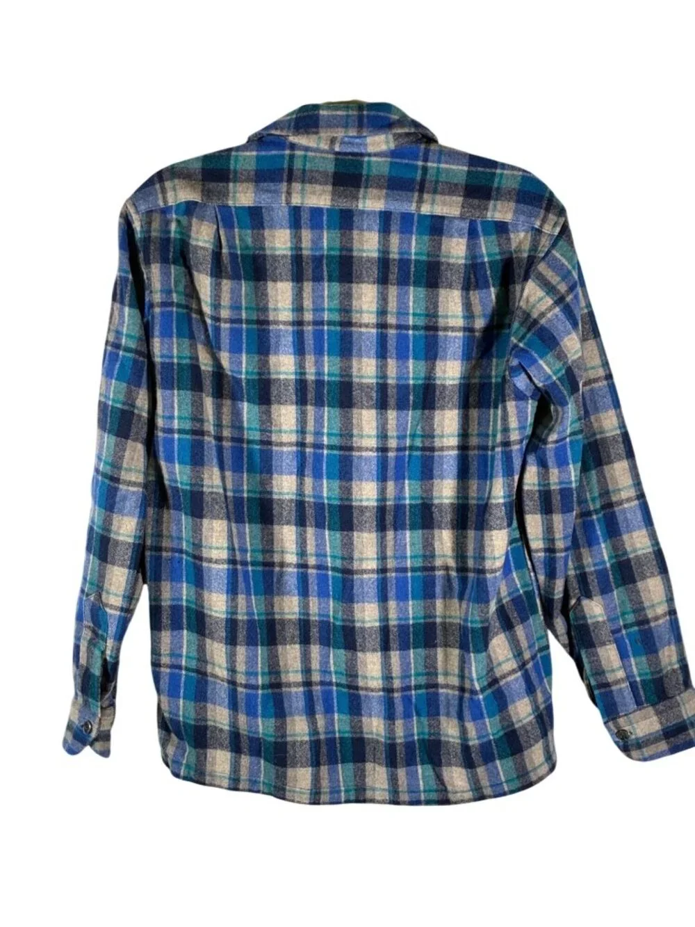 Vintage Pendleton wool board shirt Men’s M blue plaid outdoor hiking camping